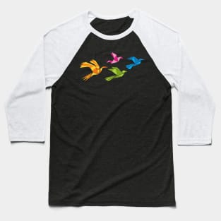 Birds Origami Baseball T-Shirt